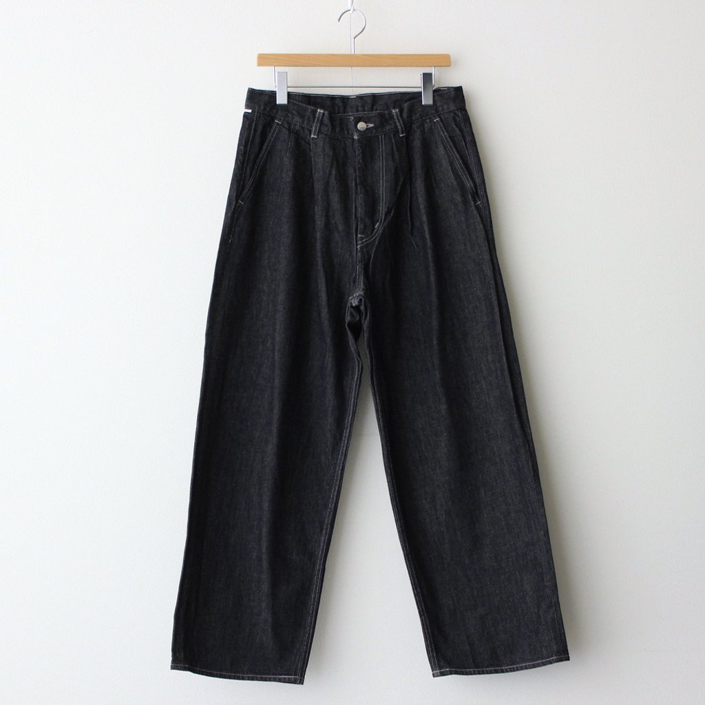 COLORFAST DENIM TWO TUCK PANTS #NAVY [GU231-40117B] _ Graphpaper