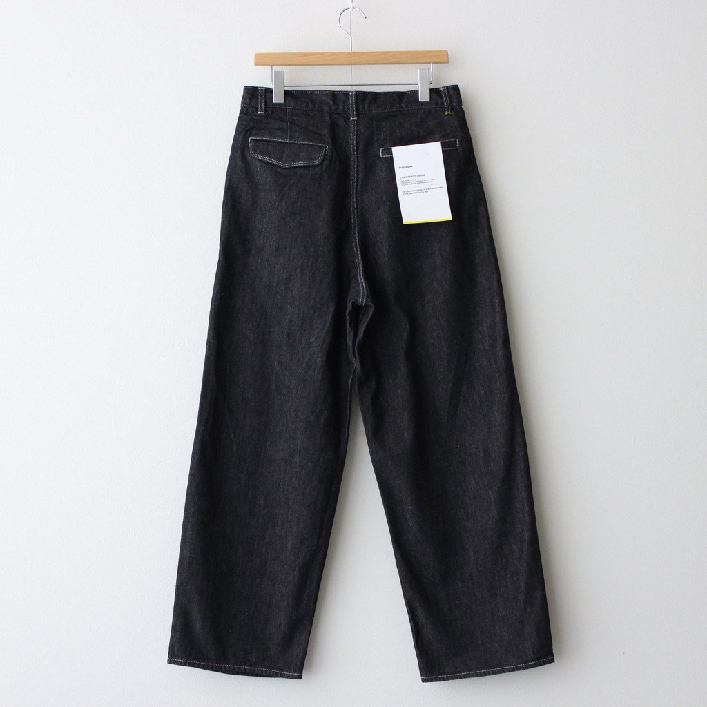 COLORFAST DENIM TWO TUCK PANTS #NAVY [GU231-40117B] _ Graphpaper