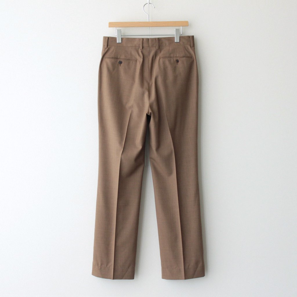 AURALEE / SUPER FINE TROPICAL WOOL SLACKS TOP BROWN