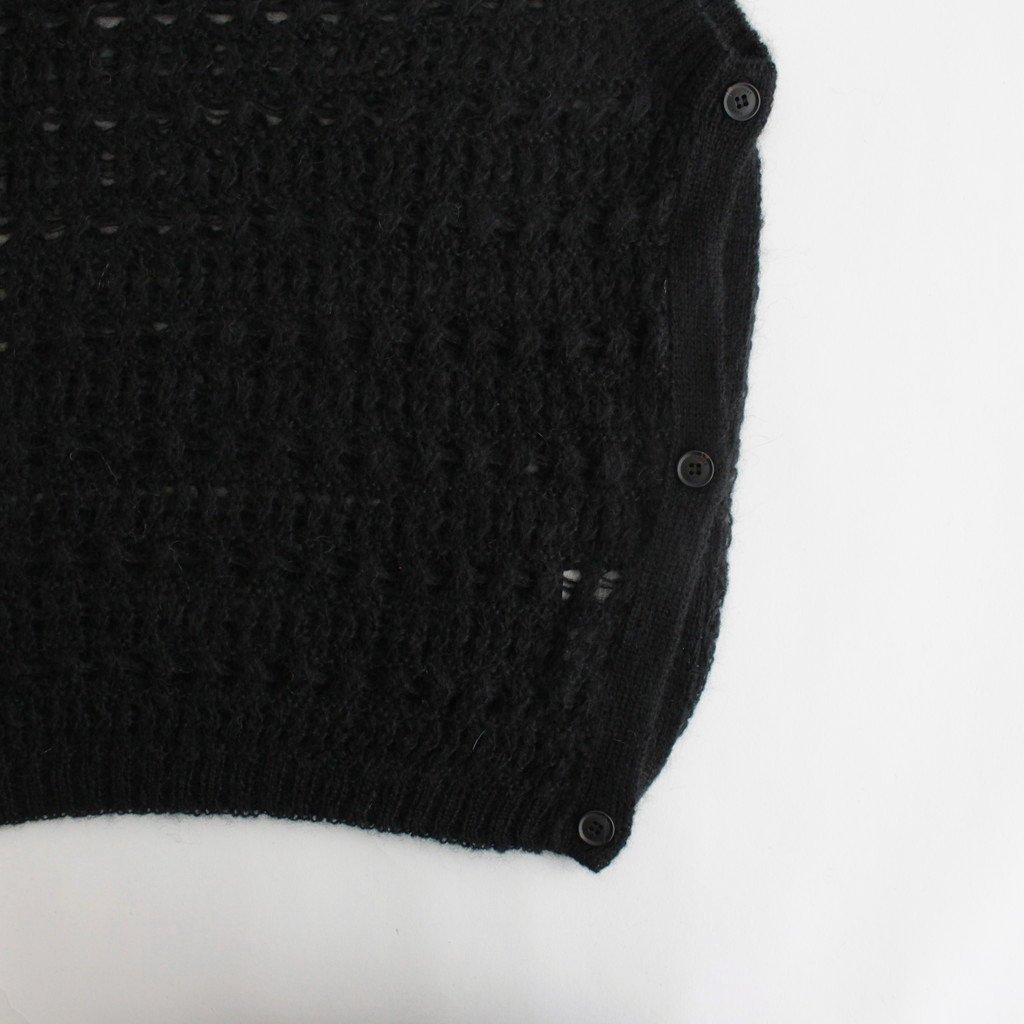 MOHAIR SILK MESH KNIT VEST #BLACK [YK23SS0490S] _ YOKE | ヨーク