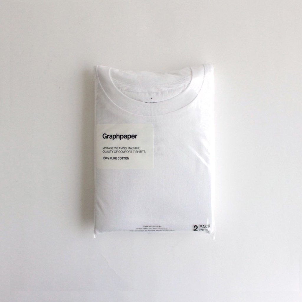 Graphpaper / 2-PACK CREW NECK TEE WHITE
