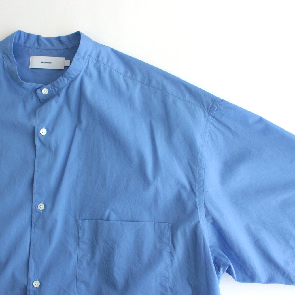 Broad S/S Oversized Band Collar Shirt-eastgate.mk