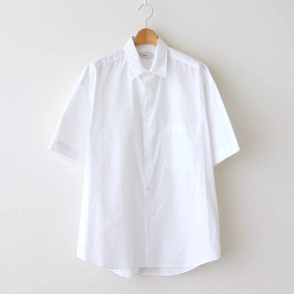 Graphpaper / BROAD S/S OVERSIZED REGULAR COLLAR SHIRT WHITE