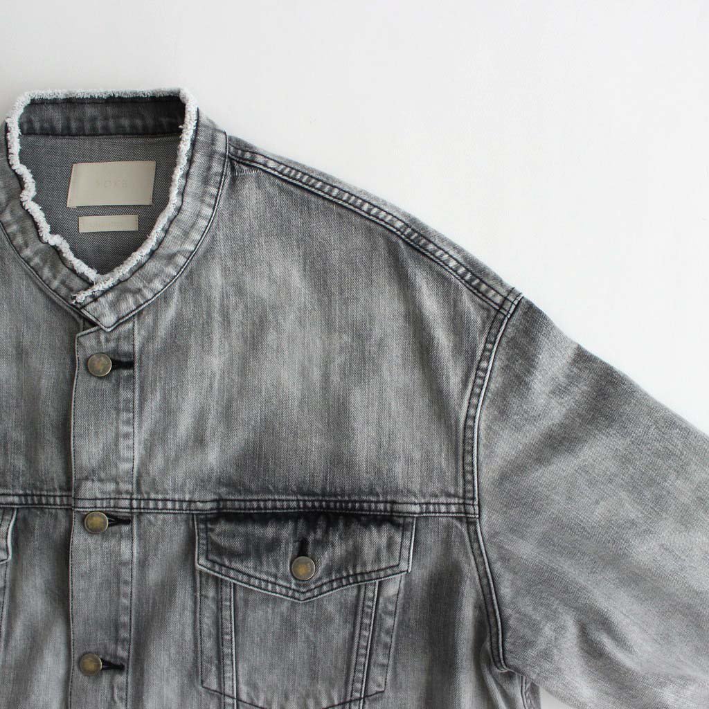 YOKE / CUT-OFF WIDE DENIM TRUCKER JACKET BLACK