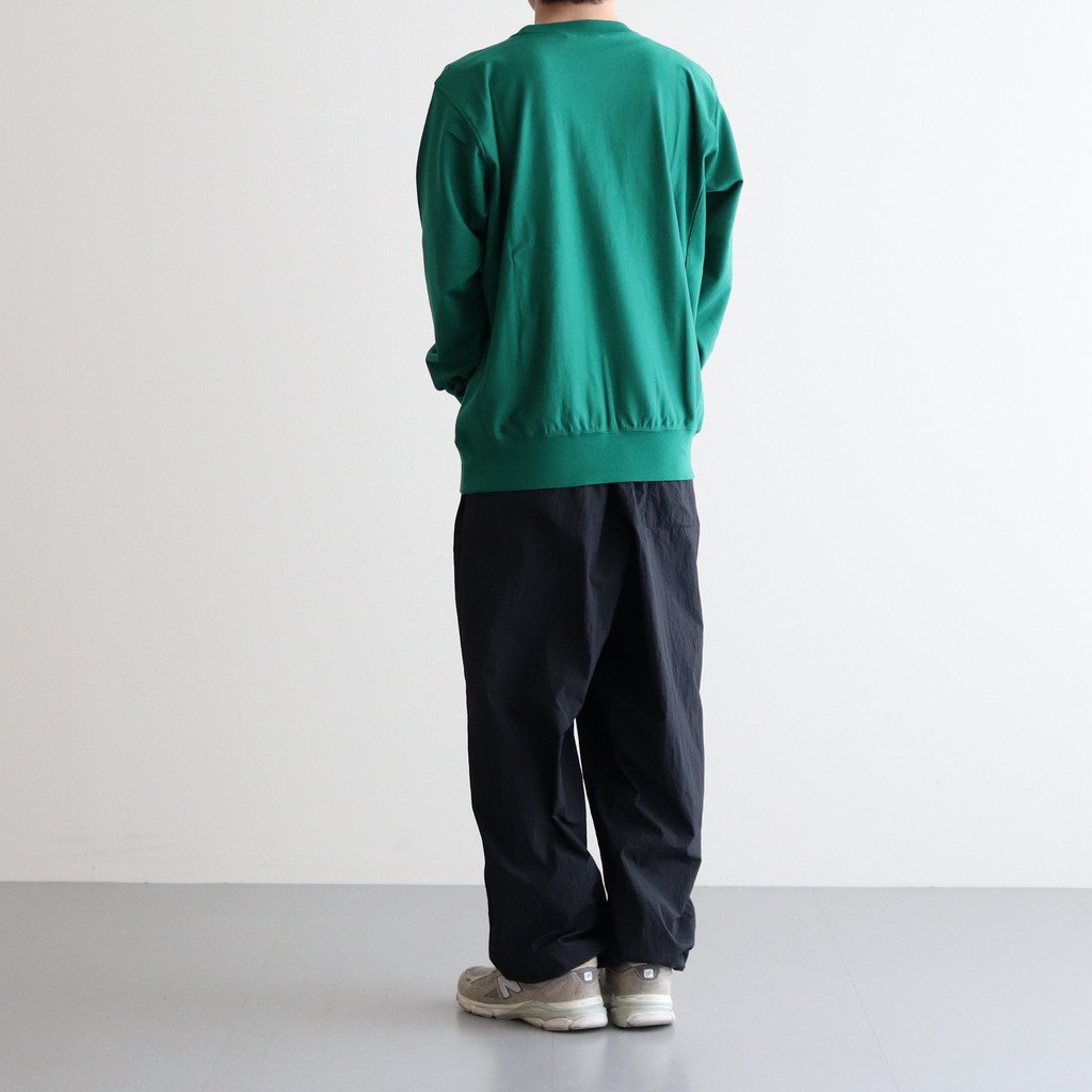 ELASTIC HIGH GAUGE SWEAT P/O #GREEN [A23SP01NU] _ AURALEE | オーラリー