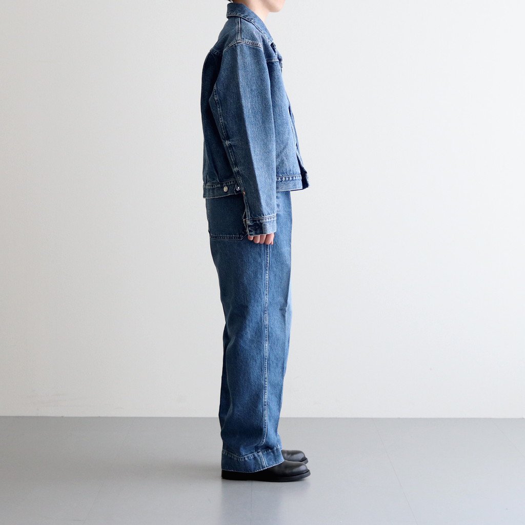 THE WIDE JEAN TROUSERS #VINTAGE BLUE [ST-108] _ TANAKA | タナカ