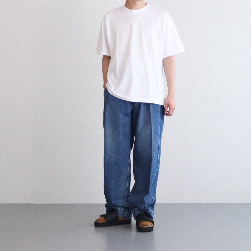 THE WIDE JEAN TROUSERS #VINTAGE BLUE [ST-108] _ TANAKA | タナカ