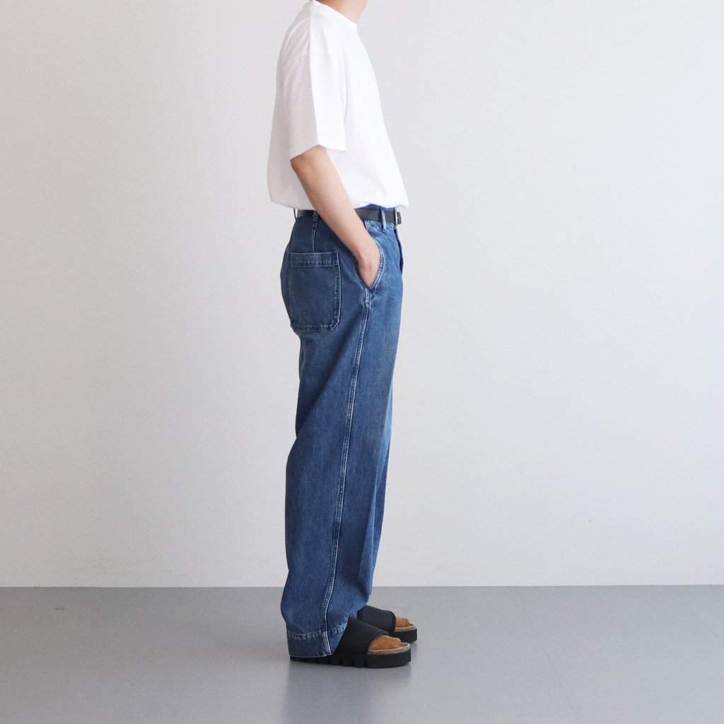 THE WIDE JEAN TROUSERS #VINTAGE BLUE [ST-108] _ TANAKA | タナカ