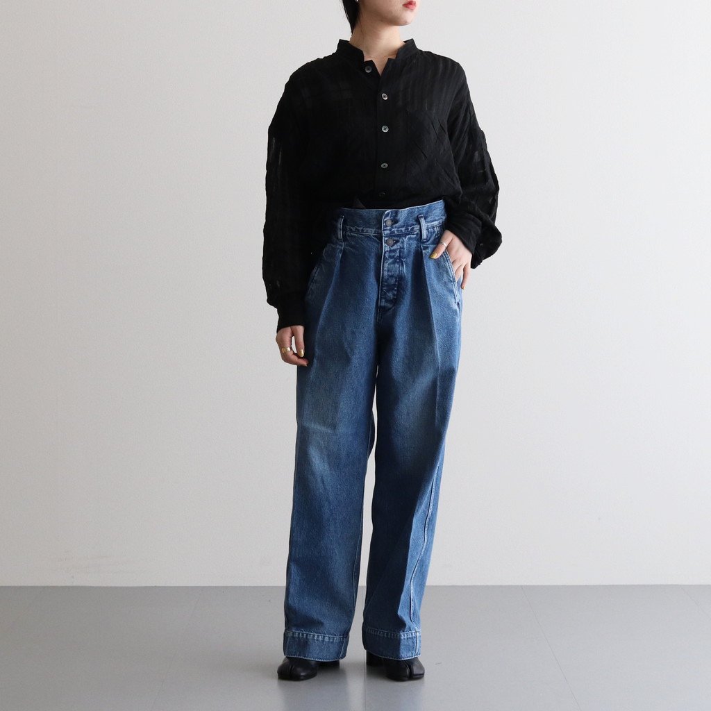 THE WIDE JEAN TROUSERS #VINTAGE BLUE [ST-108] _ TANAKA | タナカ