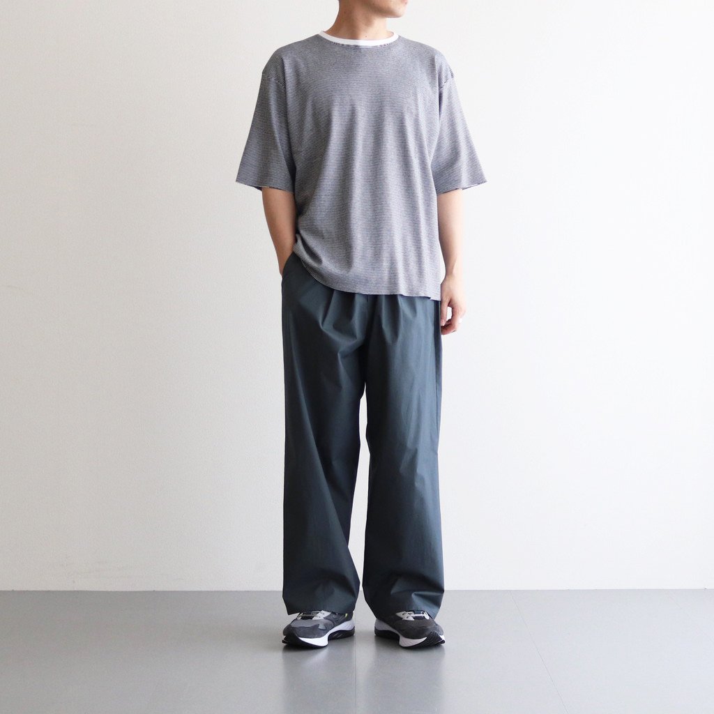 STRETCH TYPEWRITER WIDE CHEF PANTS #DARK SLATE [GM231-40196C] _