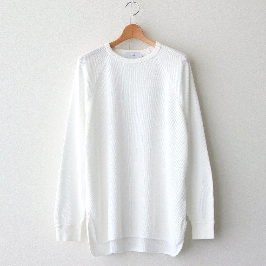 Graphpaper / WAFFLE L/S CREW NECK TEE WHITE