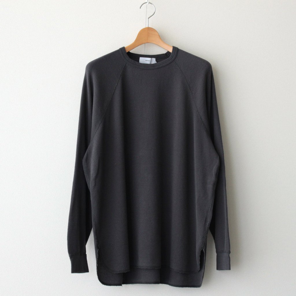 WAFFLE L/S CREW NECK TEE #GRAY [GU231-70317B] _ Graphpaper