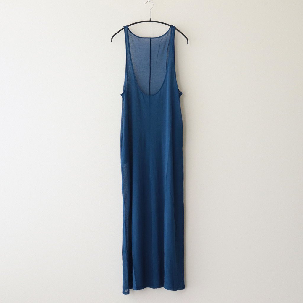 AURALEE / HARD TWIST COTTON GAUZE DRESS BLUE