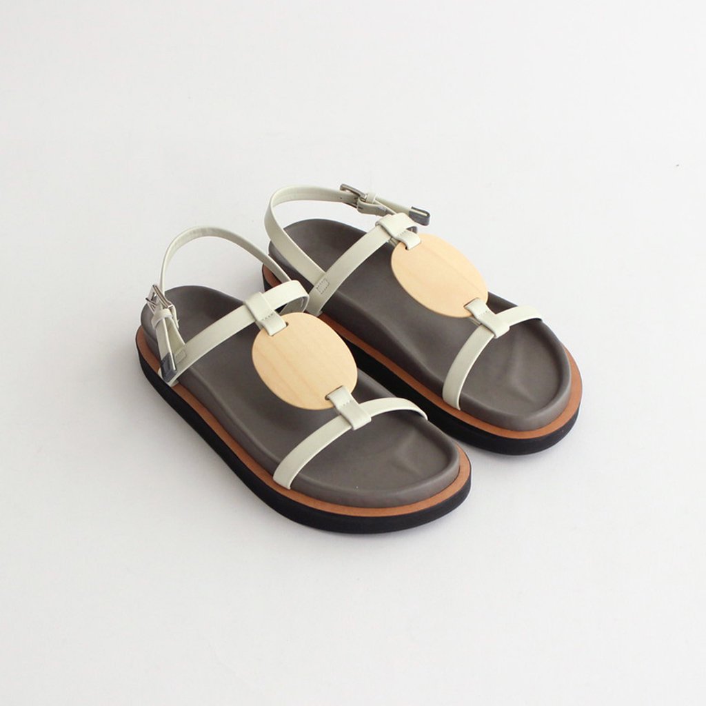 _Fot / PLYWOOD VOLUME SANDALS IVORY