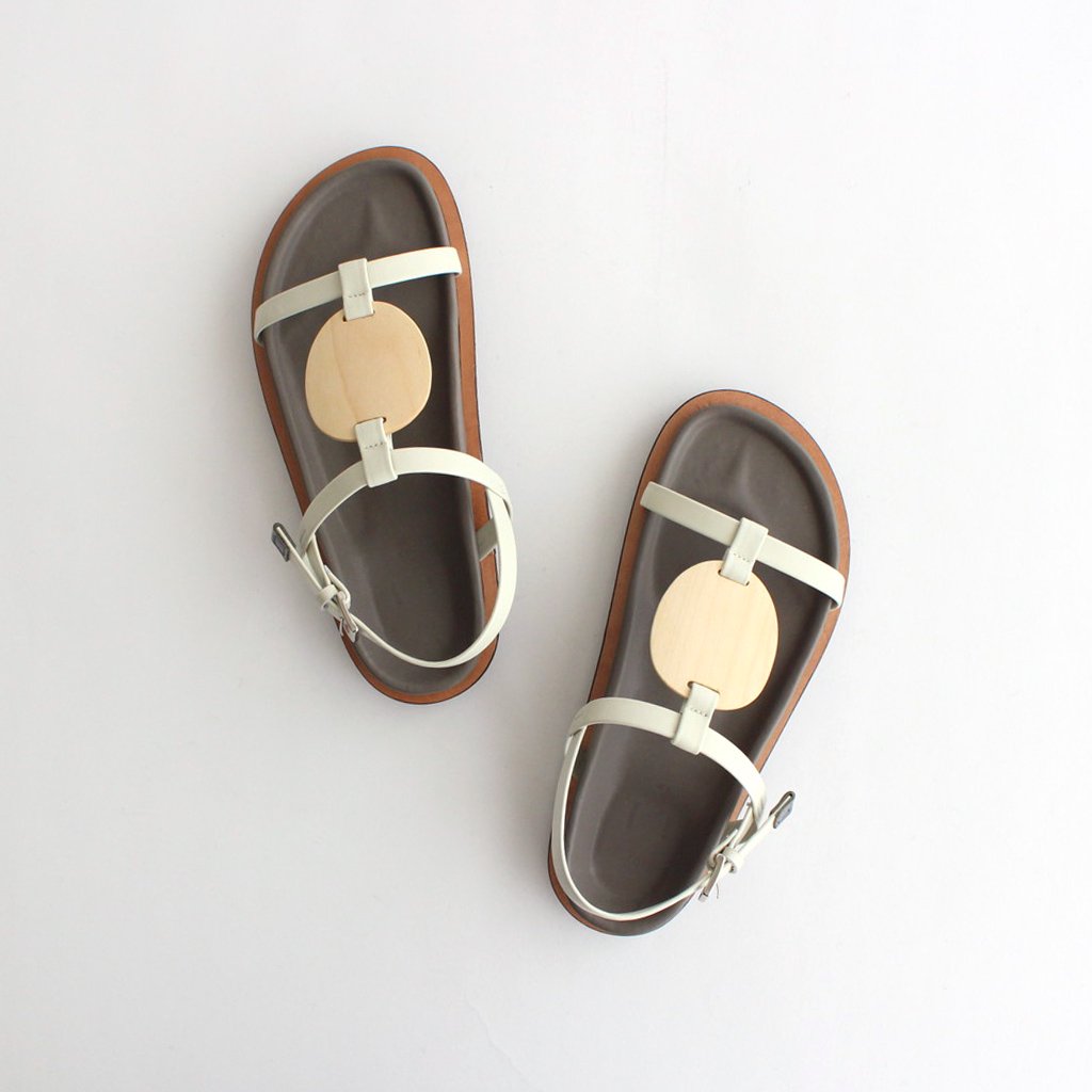 _Fot / PLYWOOD VOLUME SANDALS IVORY