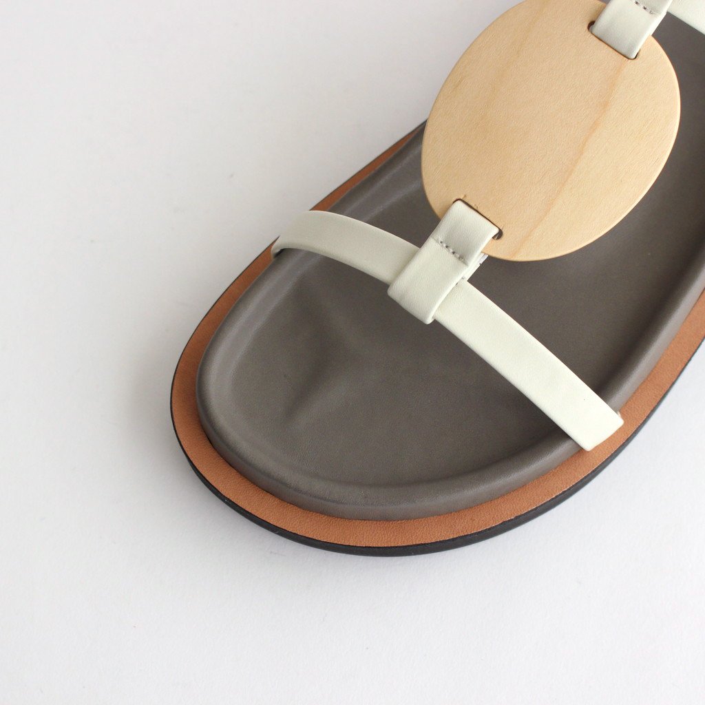 _Fot / PLYWOOD VOLUME SANDALS IVORY