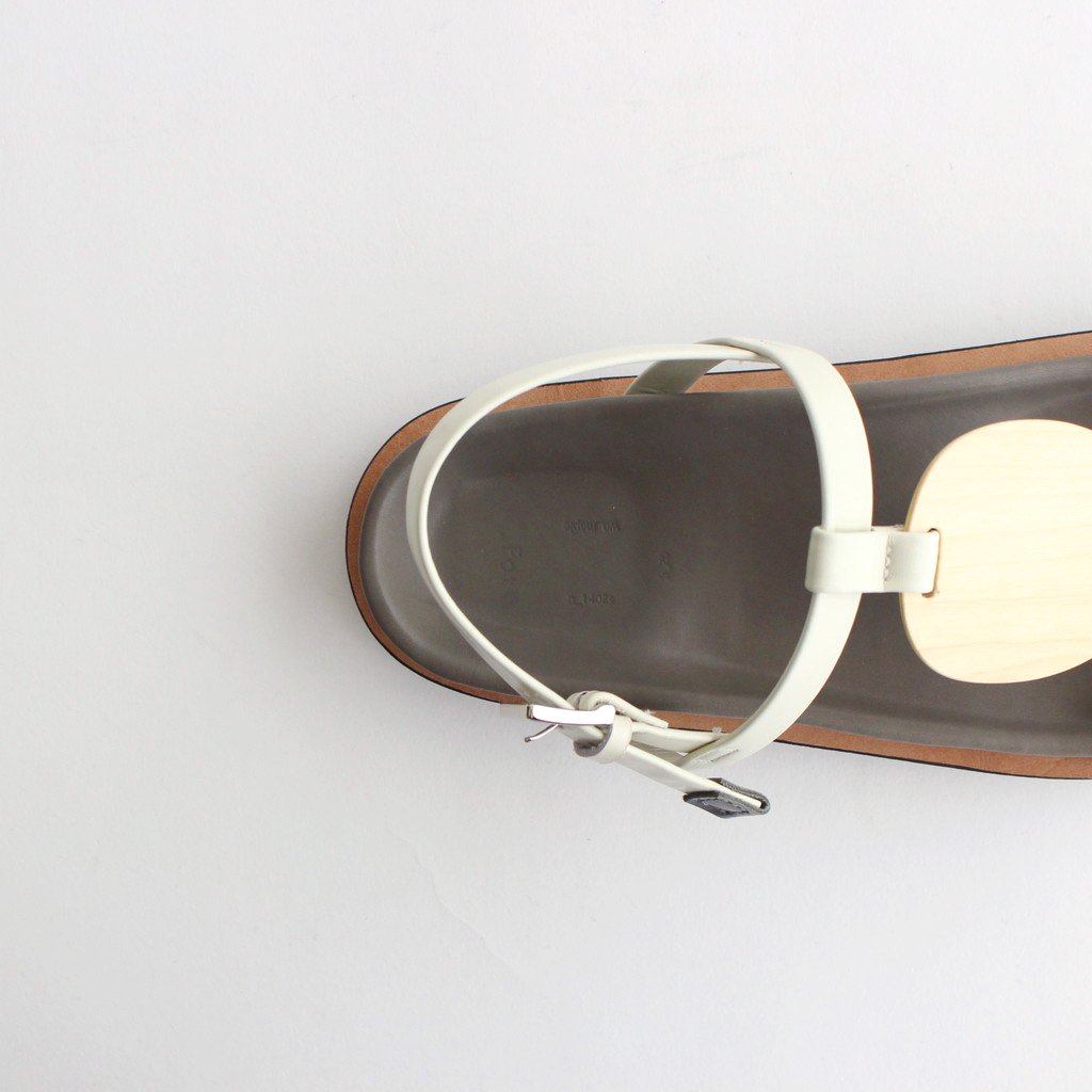 _Fot / PLYWOOD VOLUME SANDALS IVORY