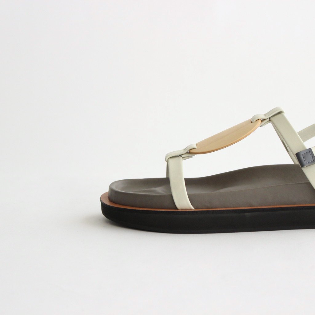 _Fot / PLYWOOD VOLUME SANDALS IVORY