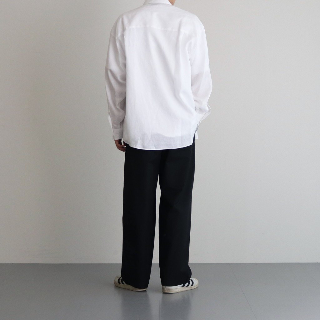 Graphpaper / LINEN L/S OVERSIZED REGULAR COLLAR SHIRT WHITE