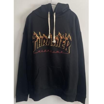 新品 スラッシャー THRASHER メンズ パーカー ブラック