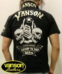 VANSON バンソン｜ツインスカル半袖ポロシャツ NVPS-2005 黒/紺