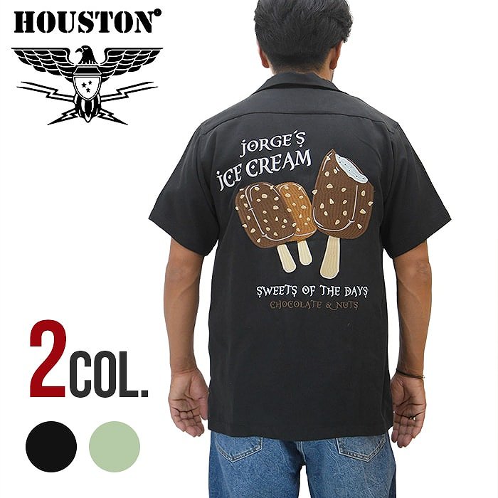 ヒューストン ボーリングシャツ ミリタリー アメカジ アメコミ アニマル系 XL