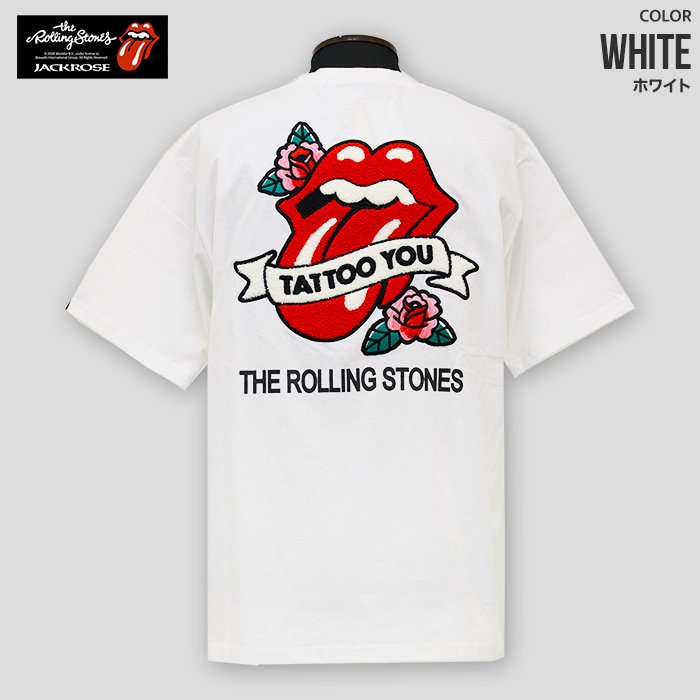 THE ROLLING STONES×JACKROSE Tattoo You サガラ刺繍 半袖Tシャツ