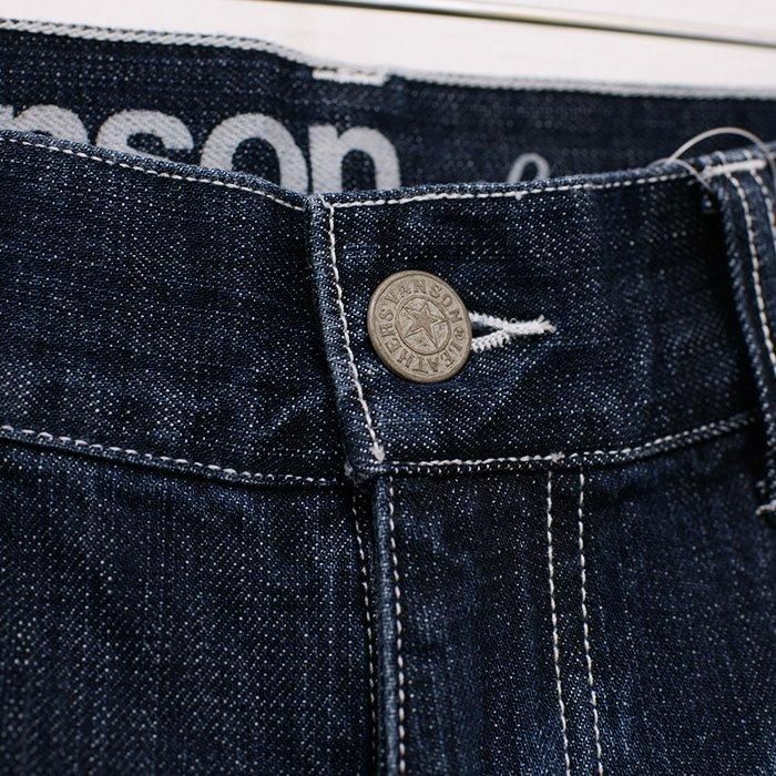 VANSON バンソン スカル×ピストン 刺繍 ワイドストレート デニム
