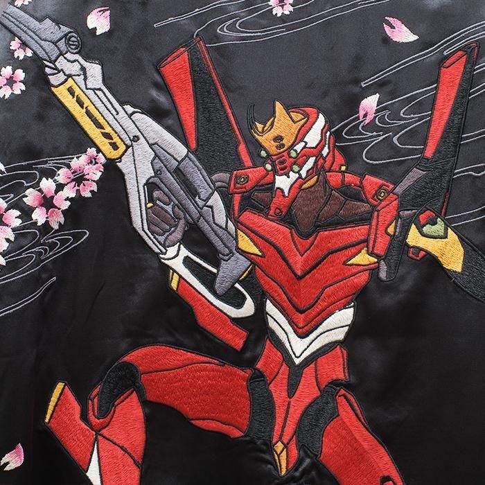 EVAx錦】桜 流水 2号機 / MA-1 リバーシブル 総刺繍スカジャン