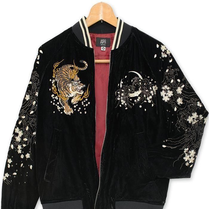 朧（おぼろ） 別珍 総刺繍 スカジャン 「龍」