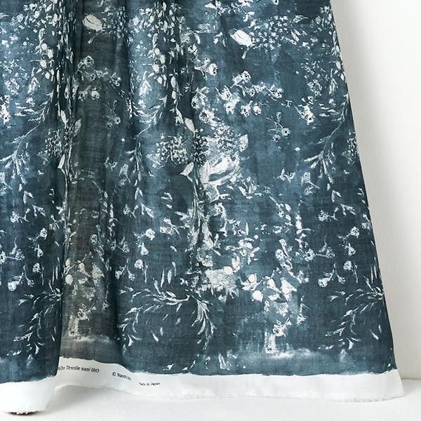 ガーゼかいまき　水色×花柄Original Textile Design Set ナカ貿易株式会社 / Naka Trading Co., Ltd. / 和風柄 開花