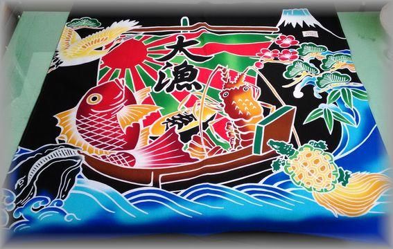大漁旗 クロス（ふろしきクロス） - 釜石マダムミコ工房｜釜石の