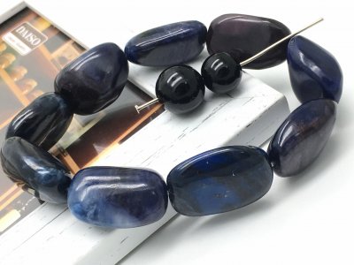 ブルースギライト リクトライト タンブル ブレスレット 天然石 パワーストーン NO12741 - 高品質天然石のハンドメイドアクセサリー通販  FAIRY STONE