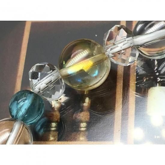 ルチルクォーツ ラピスラズリ イエローファントム 虹入り