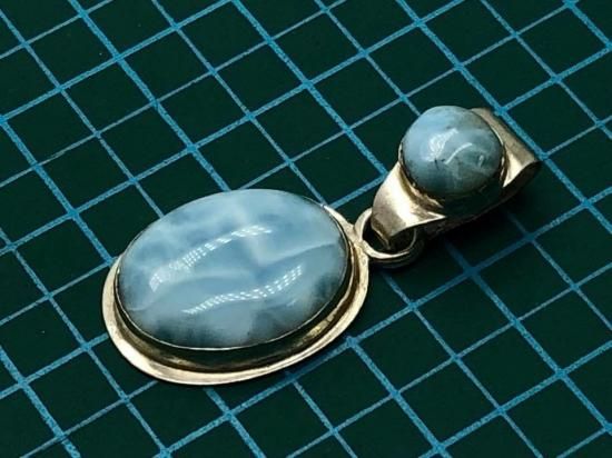 ラリマー 2トップ ペンダントトップ 天然石 パワーストーン