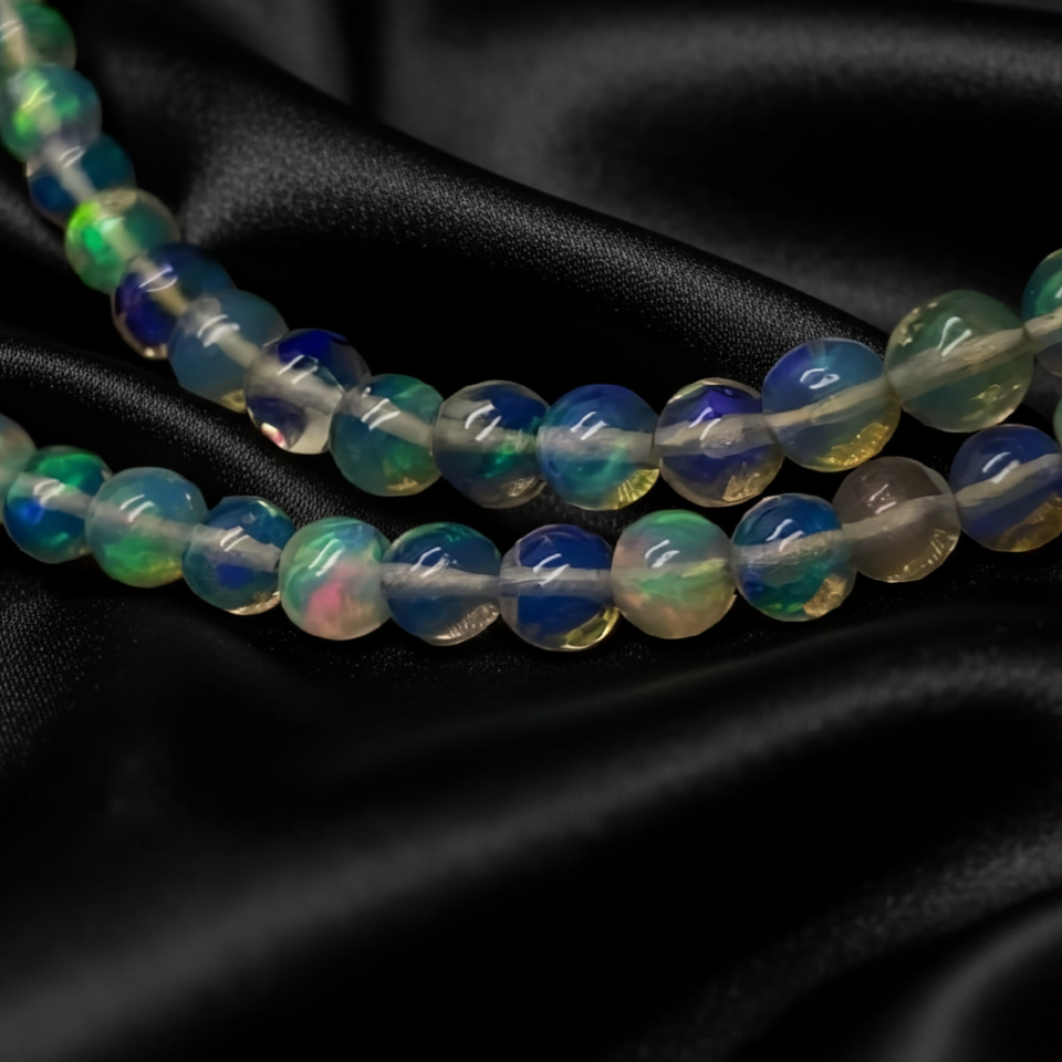 【遊色抜群】プレシャスオパール14粒ブレスレットsilver925 プレシャスオパール ブレスレット | 天然石 SV925 - 高品質天然石の