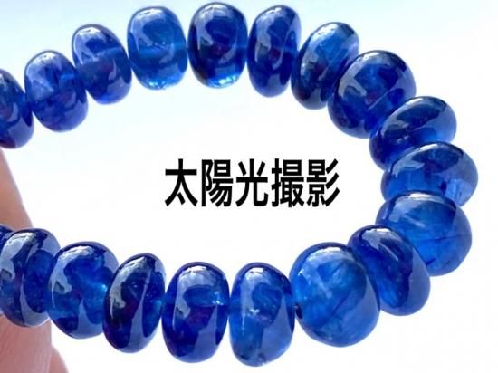 サファイア 大粒ボタン ブレスレット | 宝石質 パワーストーン