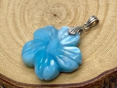 ラリマー 桜 ペンダントトップ | 天然石 パワーストーン - 高