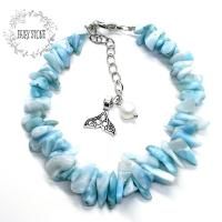 チャーム付ブレスレット - 高品質天然石のハンドメイドアクセサリー