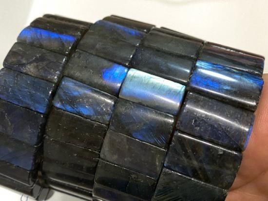 ラブラドライトバングル|天然石ブレスレット - 高品質天然石の