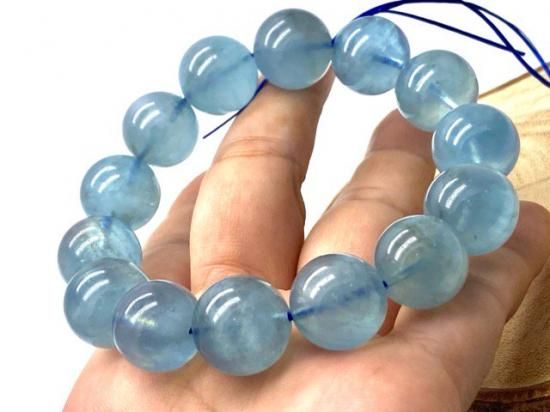 アクアマリンブレスレット | スターキャッツアイ - 高品質天然石の