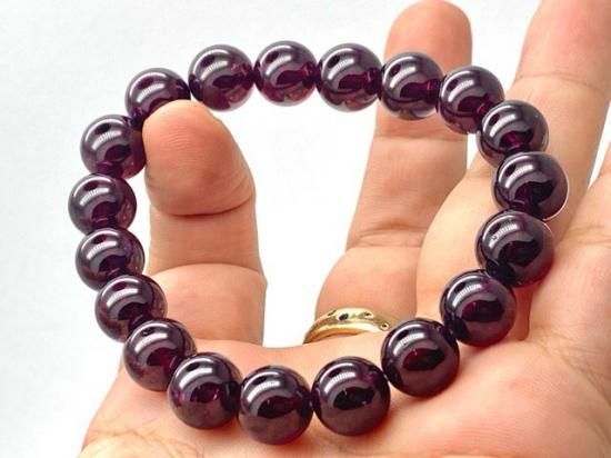【ロードライトガーネット】ブレスレット パワーストーン 天然石 ロードライトガーネット ブレスレット 7.5mm 16.5cm レディースS