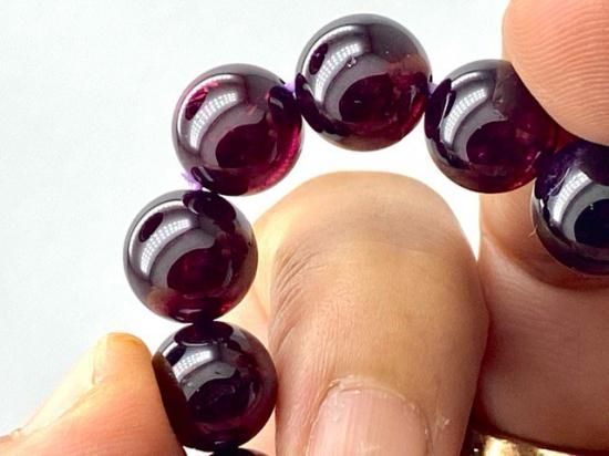 ロードライトガーネット 10mm|ブレスレット - 高品質天然石の