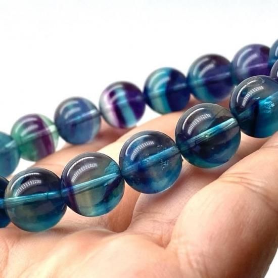 丸ごとフローライト　天然石デザインブレスレット　素敵な逸品 フローライト ブレスレット | iichi 日々の暮らしを心地よくする