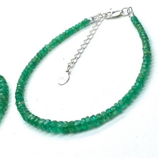 ★高品質★ エメラルド　ブレスレット 高品質]エメラルドブレスレット（約9.5mm玉） - 埼玉県吉川市の