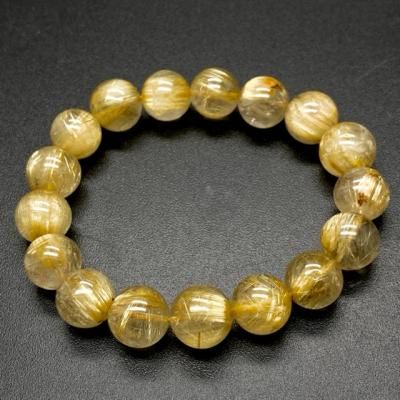 【天然石】高品質 ミックスルチルクォーツ ブレスレット 12mm 大玉 大玉ミックスルチルクォーツ ブレスレット | Naturaltreasure