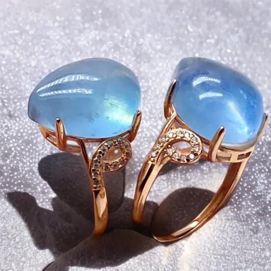 SV925 宝石　ゴールドメッキ　天然石リング　水晶　開運　雫　動画606 天然石 オーバル カボション シルバー925 リング ゴールドメッキ