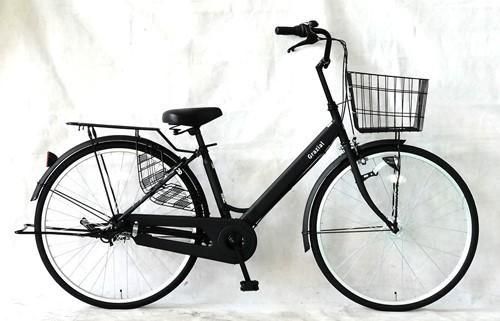 ☆GELATO シティサイクル ブラック/グリーン26型☆100キロ未満陸送費込 ☆