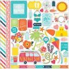 ☆[Echo Park Paper] Summer Party Cardstock Stickers 12インチ (Element) 