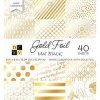 【予約商品】 DCWV 片面印刷 カードストック Stack 6インチ 40枚 (Gold Foil - White W/Gold Foil)